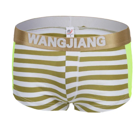Модные высококачественные пикантные боксеры мужские хлопковые в полоску сетки