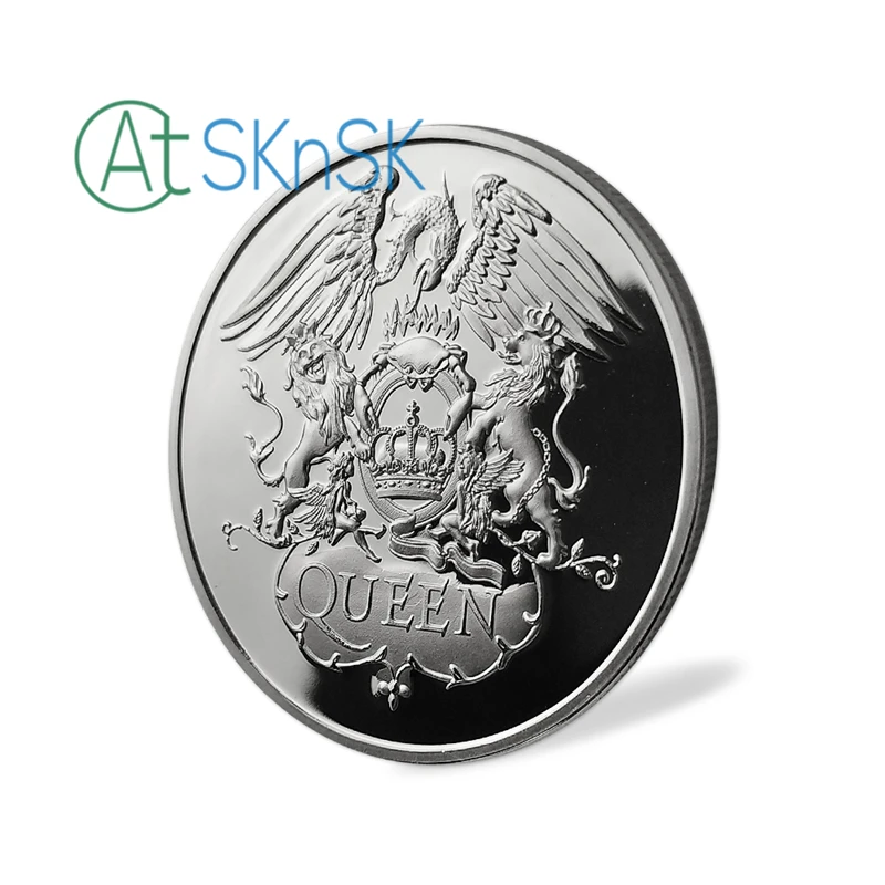 British Queen Rock Band Silver Plated Commemorative Coin Gold Plated Metal Coins For Fans Collection