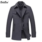 Мужское шерстяное пальто BOLUBAO, теплое толстое пальто из смешанной шерсти, пальто-Тренч для зимы
