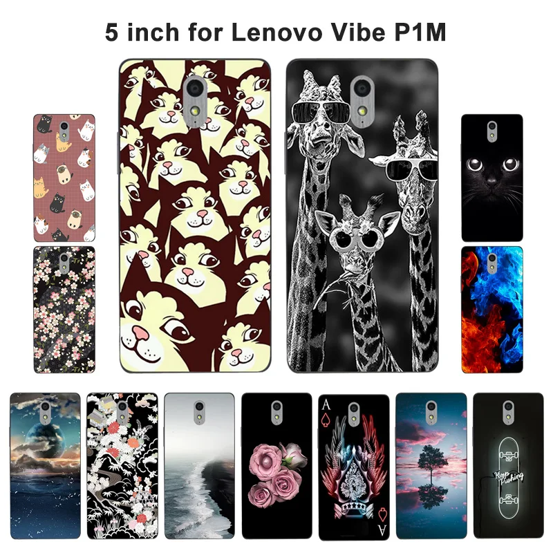 Чехлы для телефонов Lenovo Vibe P1M силиконовый защитный чехол с рисунком в виде