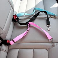 1pc nylon pets puppy seat lead leash dog harness vehicle seatbelt pet supplies travel clip adjustable pet dog safety seat belt