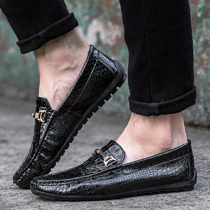 New Arrival Leather Loafers Men Casual Shoes Fashion Top Quality Driving Moccasins Slip On Flat Comfortable | Обувь