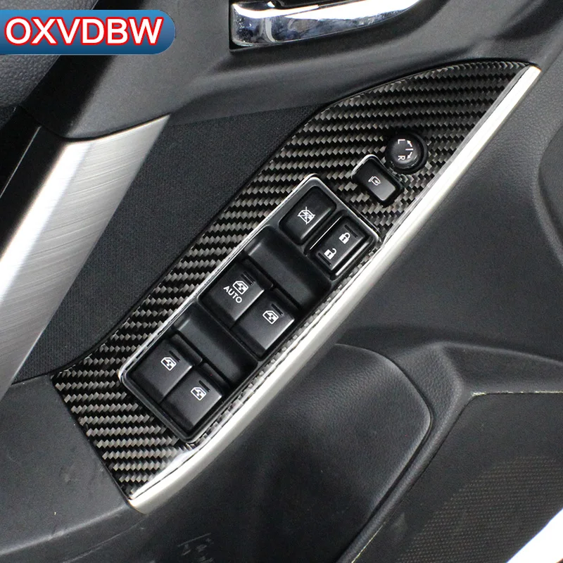 

For Subaru Forester SJ accessories window lifting control panel decorate carbon fiber automotive interior trim stickers 20131417