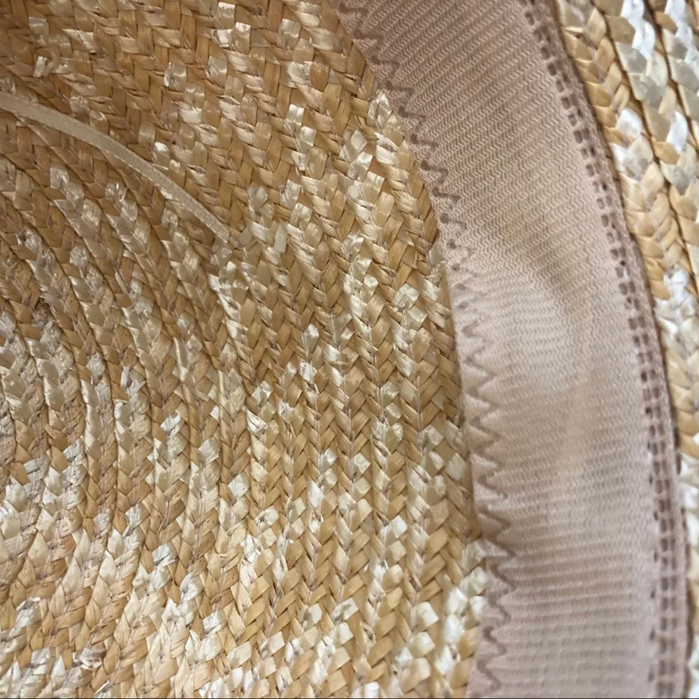 Wide Brim Pearls Straw Hat For Women Flat Top Summer Sun Hats Wheat Ladies beige Girl Beach Chapeu Feminino | Аксессуары для