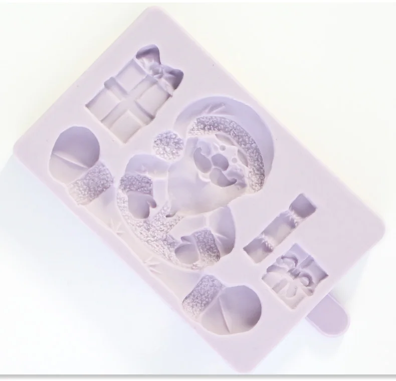 Luyou 3D силиконовые Рождественские Fondant Mold Санта Клаус торт снеговик украшения