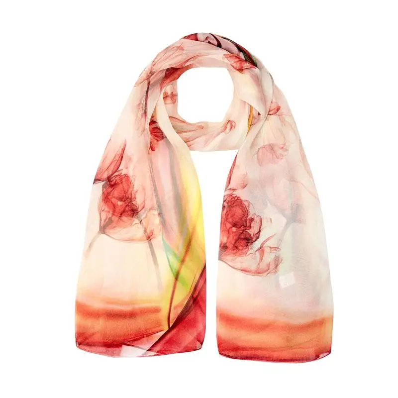 2019 Высокое качество 100% шелк тутового шелкопряда шарф из натурального шелка для