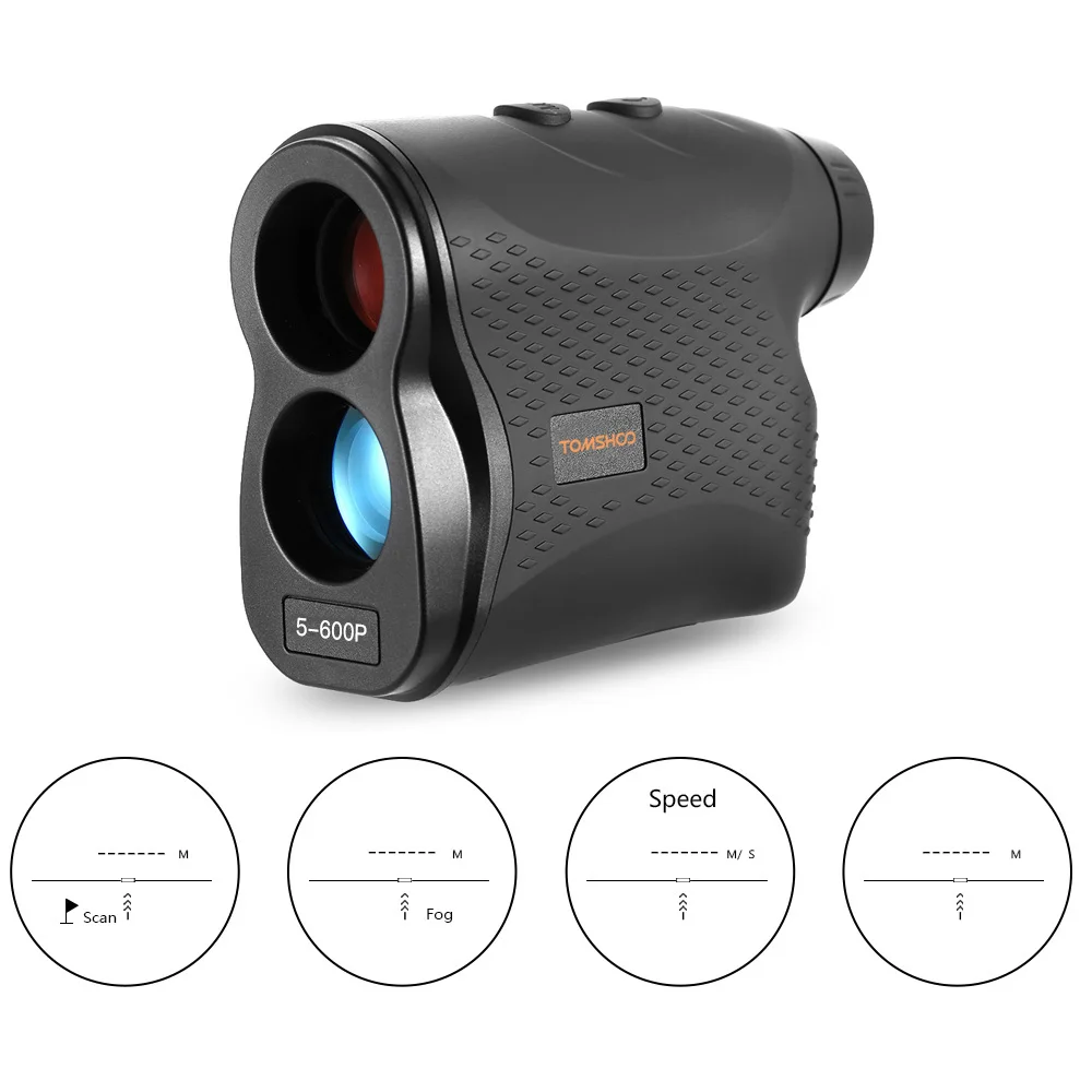 600 Yards 6X25mm Laser Range Finder Golf Rangefinder with Flag Locking Scan Fog Modes Distance Speed Measurement for Hunting | Спорт и