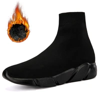 mwy breathable couple socks shoes trendy warm mens winter shoes male black sneakers lazy casual ankle boots chaussures homme