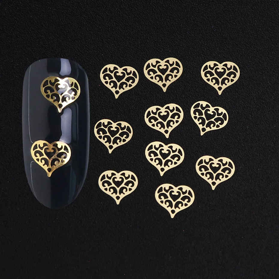 1 коробка для ногтей блестящие золотые металлические хлопья 3D ультратонкие