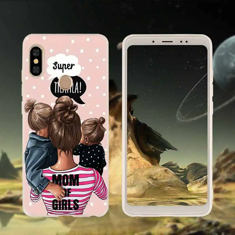 as the picture 03 Мягкий силиконовый чехол для телефона из ТПУ для Xiaomi Redmi 4X 4a 5 Plus 5a S2 6a 6 Note 8 7 5 6 4 5a Pro коричневая шерсть для мамы и дочки - Цвет: as the picture 03