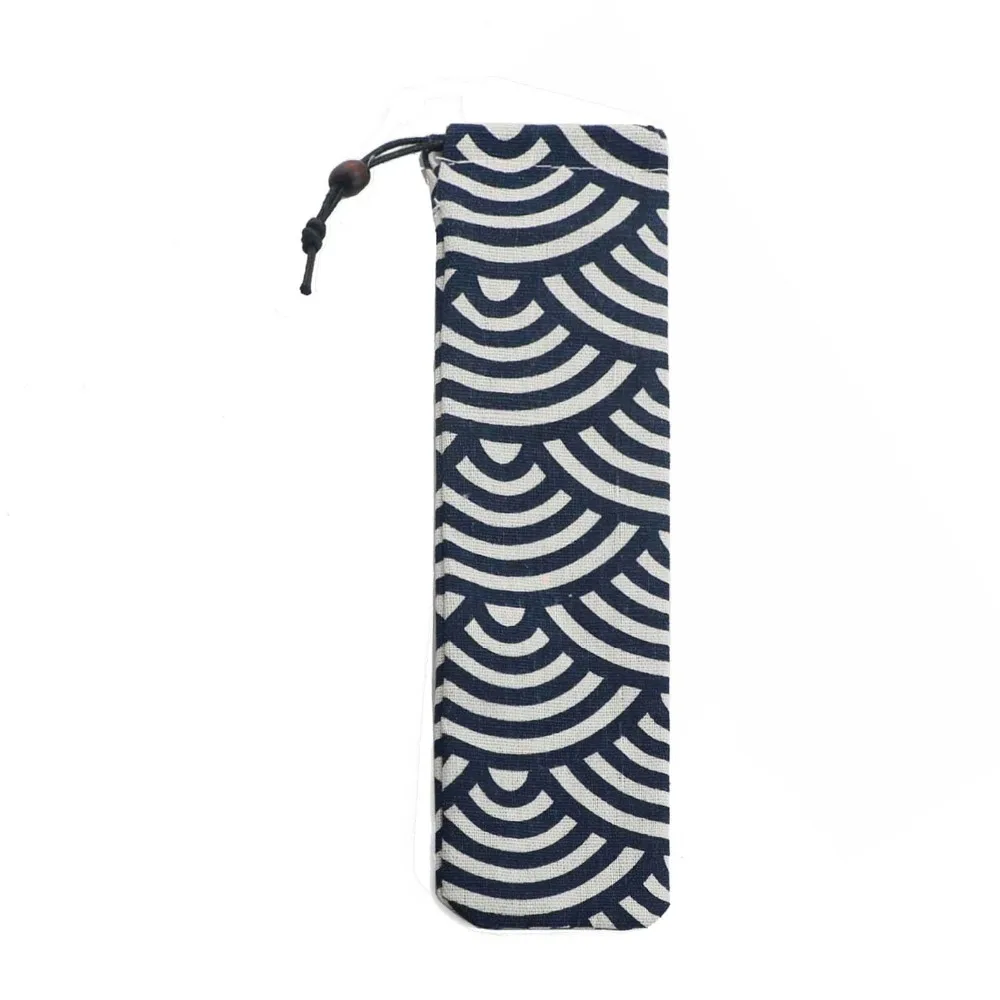 

100-Pieces Reusable Straw Linen Bag for Metal Straw Cutlery Travel Camping Chopsticks Spoon Fork Knife Storage Bag Container