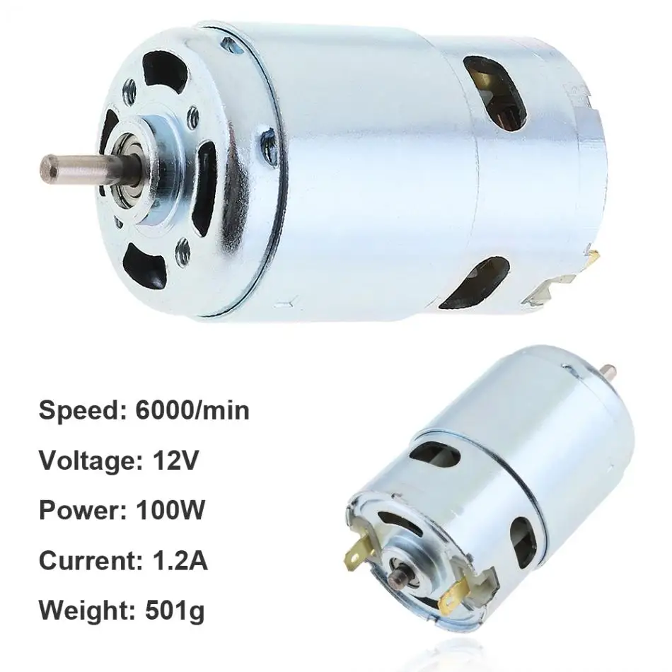 895 DC12V высокоскоростной двигатель 6000 об/мин двойной шарикоподшипник с