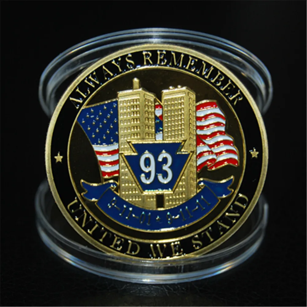 Бесплатная доставка 5 шт./лот 911-всегда помните что единая монета We Stand Challenge Coin |