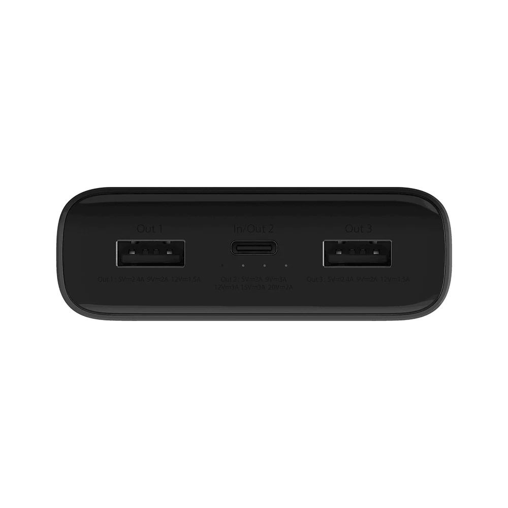 Xiaomi power Bank 3 портативное зарядное устройство 20000 мАч портативное зарядное устройство Поддержка QC3.0 USB PD питания 3 порта для ноутбука