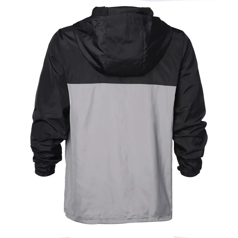 Новая повседневная куртка с капюшоном мужская длинным рукавом на молнии Veste Homme