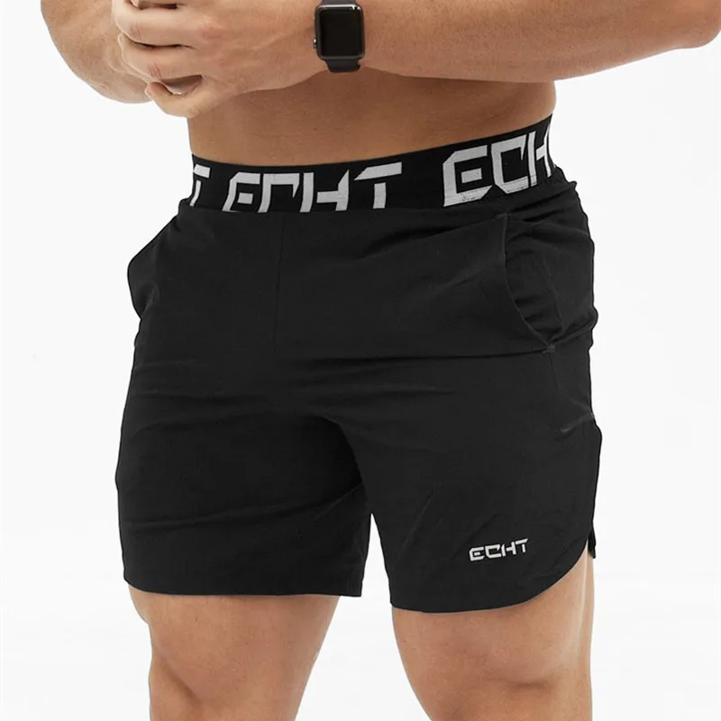 black1 Новые модные мужские спортивные пляжные шорты, быстросохнущие спортивные штаны для бодибилдинга, фитнеса, шорты для бега, повседневные спортивные мужские шорты 3XL - Цвет: black1