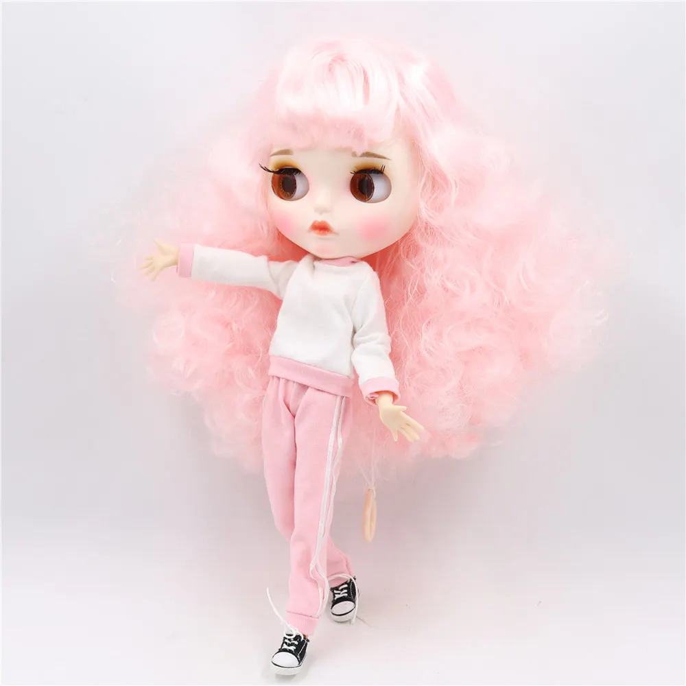 Кукла Blyth BLQE126/300 от ICY DBS с белой кожей для суставов тела розовые афро волосы новое