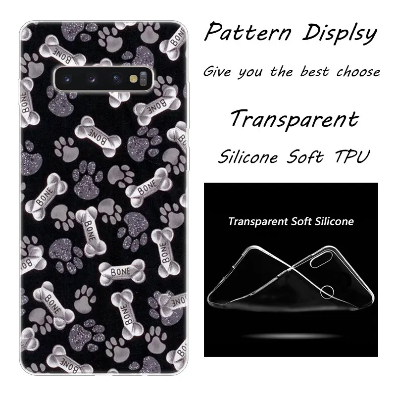 015 Мягкий силиконовый чехол Best friends Dog paw для samsung Galaxy S10 S9 S8 Plus S7 Edge A6 A8 Plus A7 A9 A5 Модный чехол - Цвет: 015