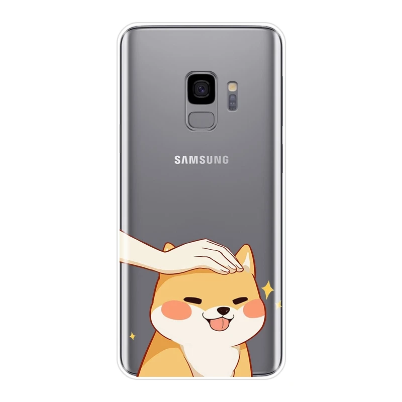 Силиконовый чехол для Samsung Galaxy Note 9 8 5 4 мягкая задняя крышка с собакой Шиба ину S8 S9