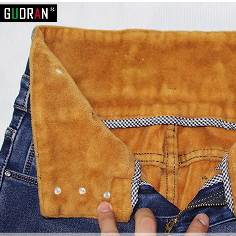 2016 модные зимние теплые плотные бархатные женские хлопковые джинсовые брюки