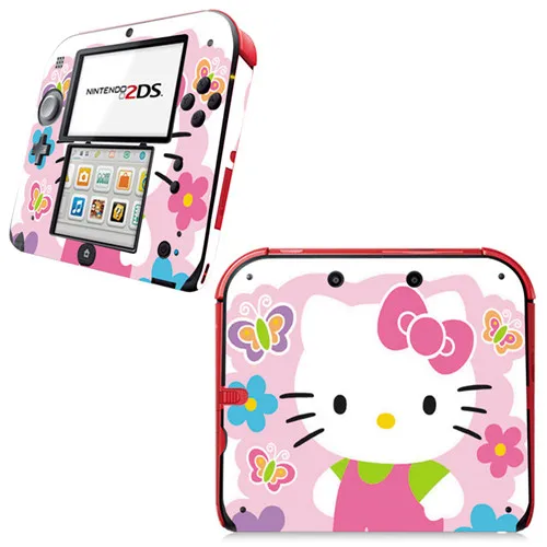 YS-2DS-0100 Виниловая наклейка на кожу наклейка для 2DS Скины Наклейка s для nintendo 2DS виниловая Защитная Наклейка-hello kitty - Цвет: YS-2DS-0100