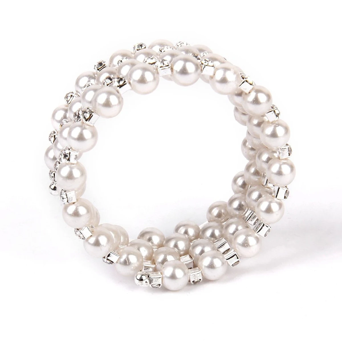 Свадебный браслет с искусственным жемчугом и стразами|bridal bangle|bracelet rhinestonebracelet