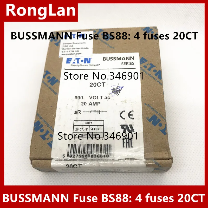 

[SA] предохранитель BUSSMANN из США BS88: 4 предохранителя 20CT 20A 10CT 6CT 12CT 16CT 690v--20шт/партия