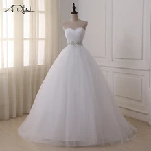ADLN Stock Ball Gown Wedding Dresses Sweetheart Sweep Train Lace Applique Corset Bride Dresses Gowns Vestidos De Novia