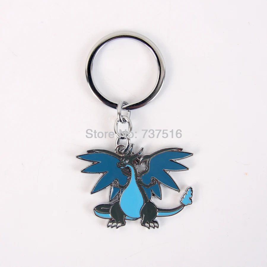 Новый анимационный синий суперлетающий огненный Dragon Charizard X металлическая