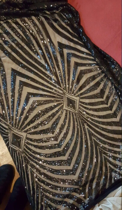 Ткань с блестками в черном блестящем сетчатом стиле | Дом и сад