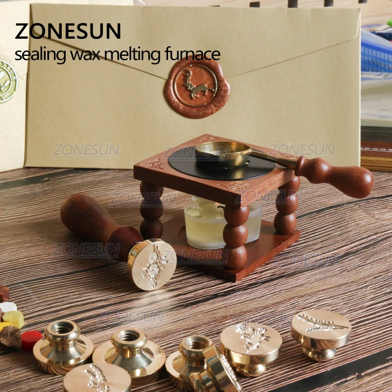 ZONESUN штампов сургучная печать бусины палочки Теплые воск клея плавления печи