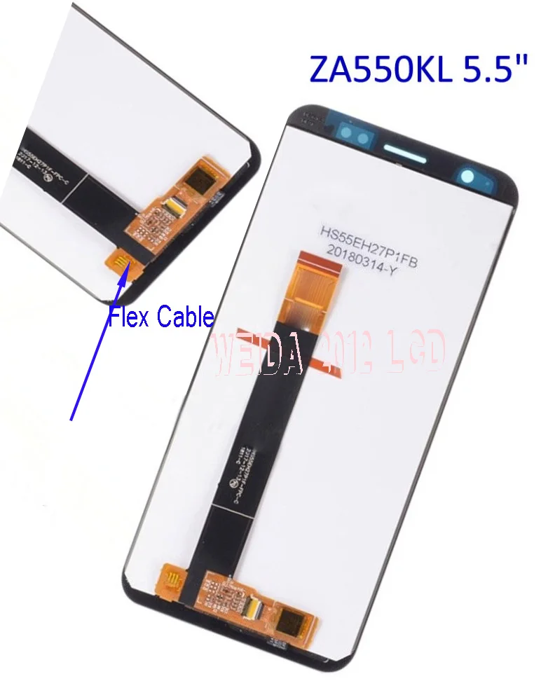 ЖК-экран WEIDA для Asus ZenFone Live L1 ZA550KL X00RD с сенсорной панелью цифровой преобразователь