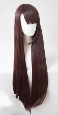 Wig Акаги Azur Лейн Косплей Аниме Azur Лейн костюм женское платье юбка Акаги лиса кимоно костюм для женщин для Хэллоуина выставки - Цвет: Wig