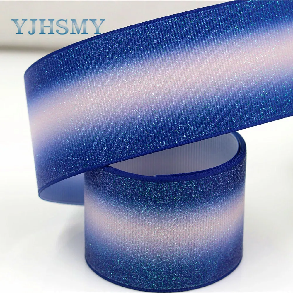 Yjhsmy 181161 3 ярдов 38 мм flash Ленты Термальность передачи печатных Grosgrain Свадебные