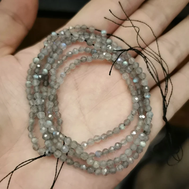 Labradorite Граненые 2/3/4 мм Натуральный Камень Бисер Розовый кристалл кварца Драгоценный Камень Бисер для изготовления ювелирных изделий бисером браслетов или бус своими руками - Цвет: Labradorite