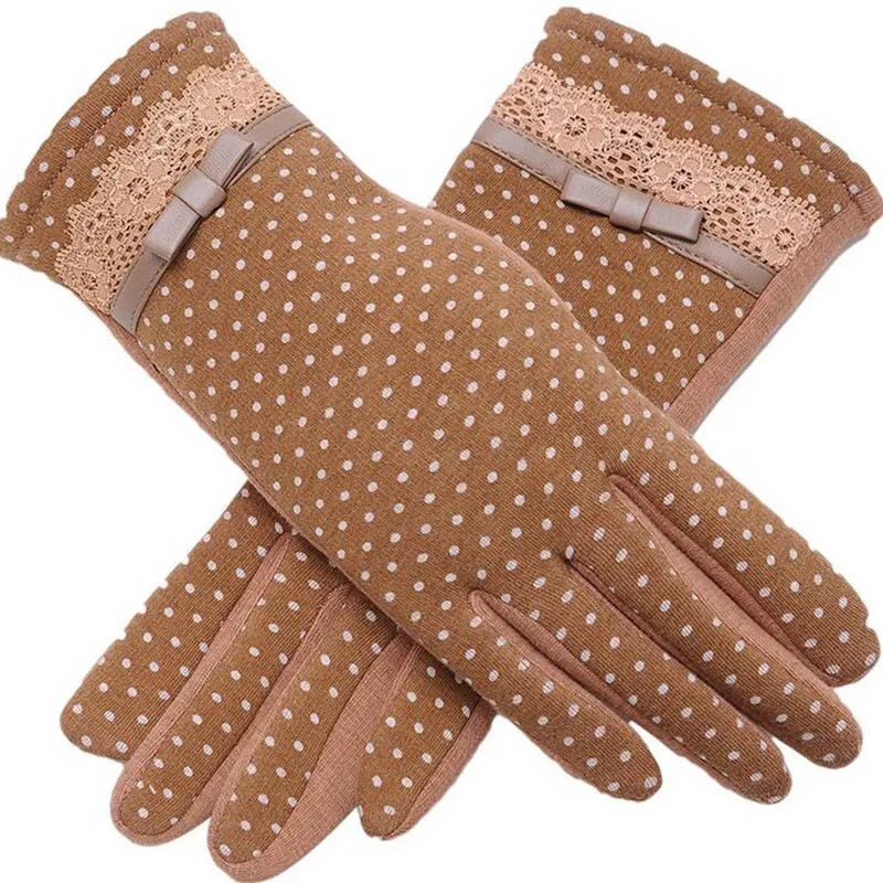 Модные женские зимние теплые уличные спортивные кашемировые перчатки с