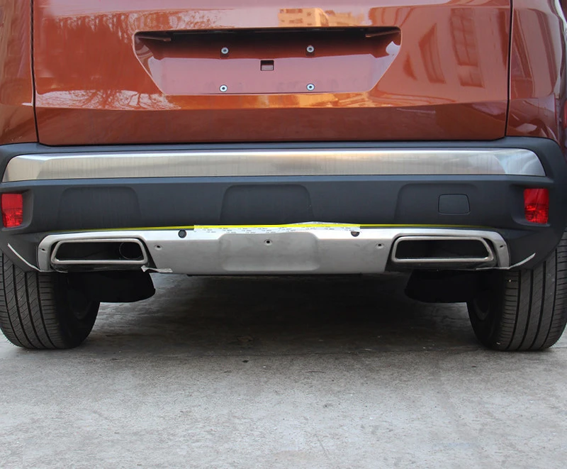Stainless Steel Car Front &amp Rear Bumpers Skid Bumper Cover Protector Molding For Peugeot 3008 GT 2016 2017 2018 styling | Автомобили и