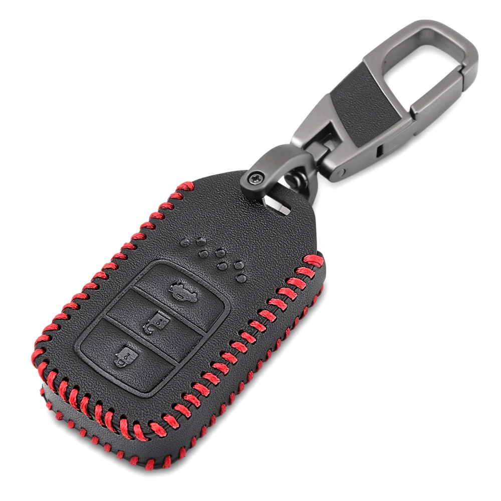 Чехол для телефона из натуральной кожи с 3 кнопками защитный чехол-брелок Honda 2017 CRV