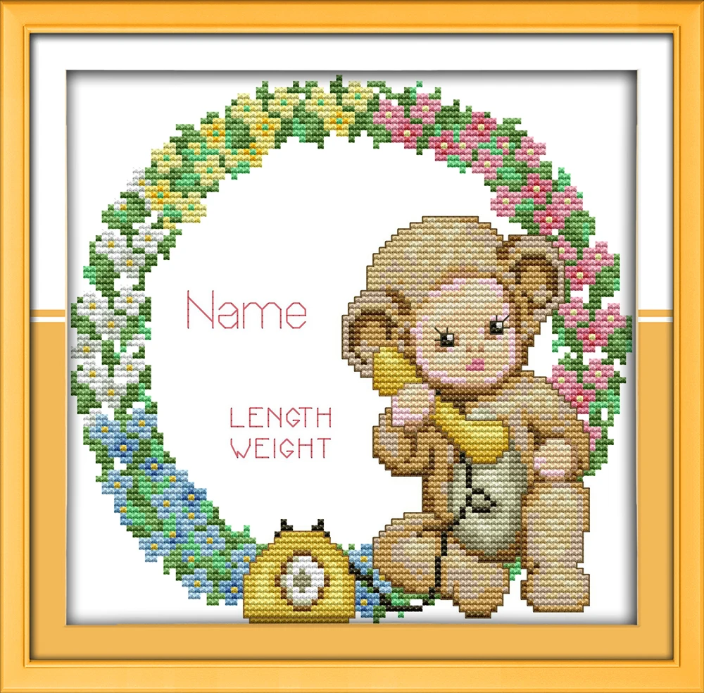 Набор для вышивки крестиком Baby loins aida 14ct 11ct печать на холсте ручная работа сделай