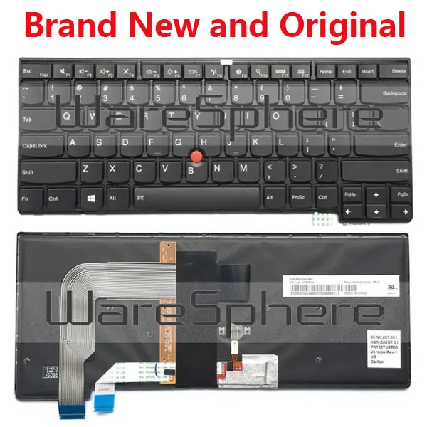 Новая Оригинальная клавиатура с подсветкой для Lenovo ThinkPad T470S T460S 00PA534 SN20H42446 |