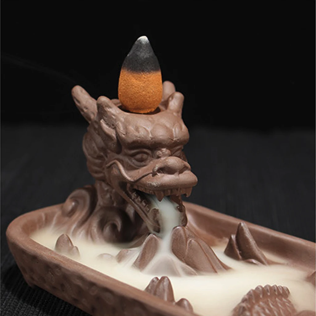 10 шт. благовония горелка + конусы Дракон ценсер подарок домашний Декор Горячая