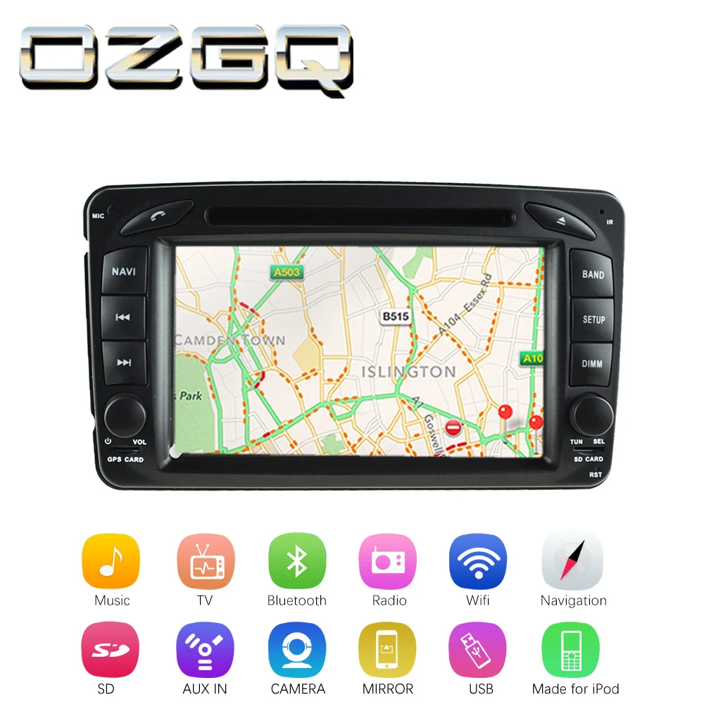OZGQ Android 7,1 автомобильный dvd-плеер для Mercedes-Benz W163 m-класса ML55 ML230 ML270 ML320 ML350 ML400 ML430 ML500 Авто gps BT стерео