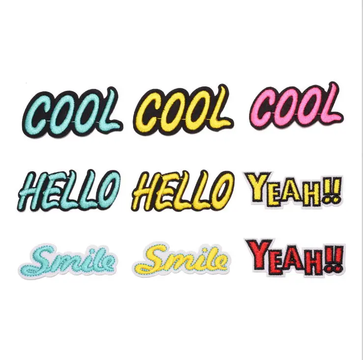 Новое поступление 10 шт. улыбка Cool Hello переводная нашивка Джинсы Пальто футболка