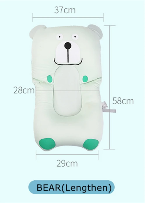 BEAR(Length) Мультяшный портативный детский Душ Ванна для новорожденного Ванна плавающая подушка коврик Нескользящая безопасность для ванной безопасность Ванна Сиденье Поддержка уход за ребенком - Цвет: BEAR(Length)