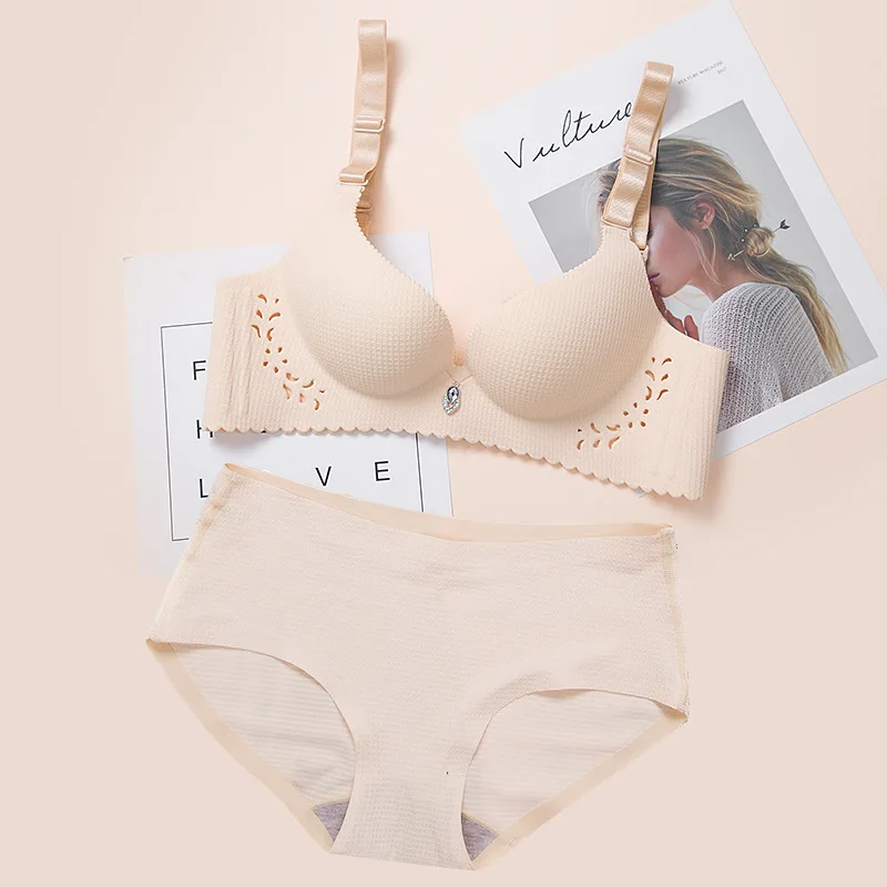 Летний цельный комплект с бесшовным бюстгальтером пуш-ап удобный дышащий