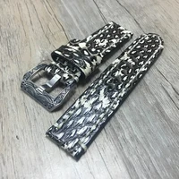 handmade luxury personality 20mm 22mm 24mm 26mm genuine python leather pattern watch band wristband universal watchband strap