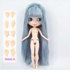 Обнаженная кукла блонд кудрявые волосы Blyth кукла шарнирное тело DIY обнаженные игрушки BJD модные куклы смешанные цвета волосы куклы 19 шарнирная игрушка для девочки