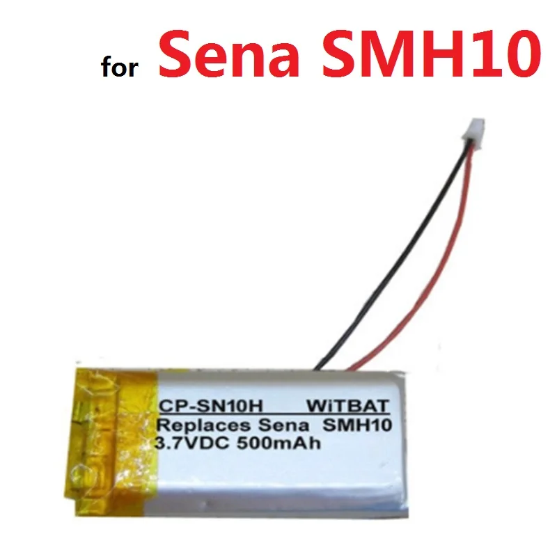 

Battery for Sena SMH10 Headest Li-po Polymer Rechargeable Accumulator Pack Replacement 3.7V 500mAh With Connector +Track Code