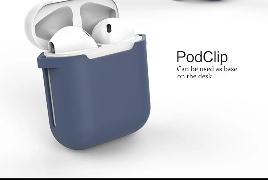 Силиконовый чехол для Apple Airpods, Противоударная сумка для наушников, анти-потеря, чехол, Bluetooth, беспроводные наушники, аксессуары