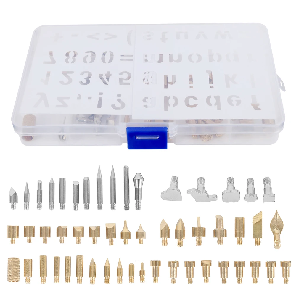 Durable Wood Burning Pen Tips Set Soldering Pyrography Solder Nozzles With 2pcs Stencils Kit Tool for DIY Hobby Craft | Инструменты